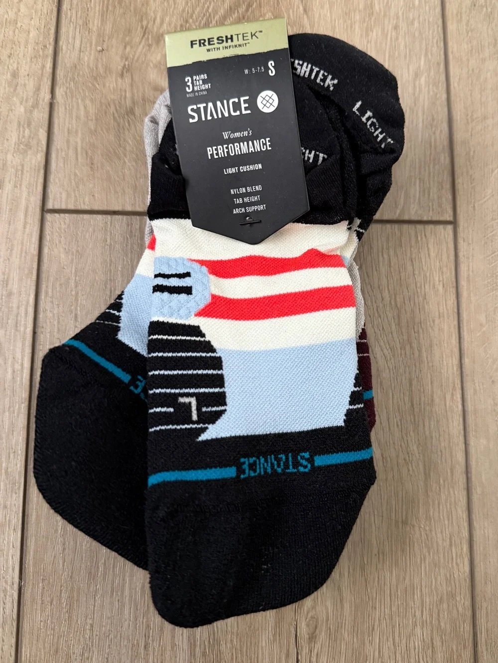 Stance Performance Socks Tab Height 3 Pair Pack Small